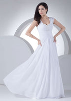 Floor-Length Evening Dress, Chiffon Fabric, A-Line/Princess Style, Sweetheart Neck, With Beading BM bride