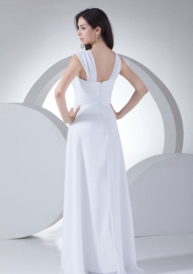 Floor-Length Evening Dress, Chiffon Fabric, A-Line/Princess Style, Sweetheart Neck, With Beading BM bride