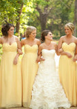 Stylish Floor-Length Combination Bridesmaid Dress, A-Line Shape, Sweetheart Neck, Pleated BM bride