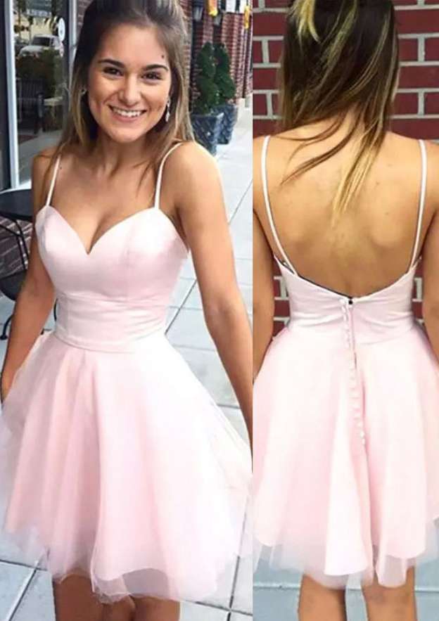 Radiant Tulle Cocktail Dress A-Line Sweetheart Mini With Pleats BM bride