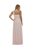A-Line/Princess One-Shoulder Floor-Length Chiffon Bridesmaid Dress BM bride