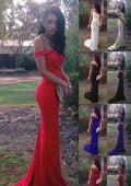 Chic Sheath/Column Sweetheart Sweep Train Jersey Prom Dress With Appliqued Details BM bride