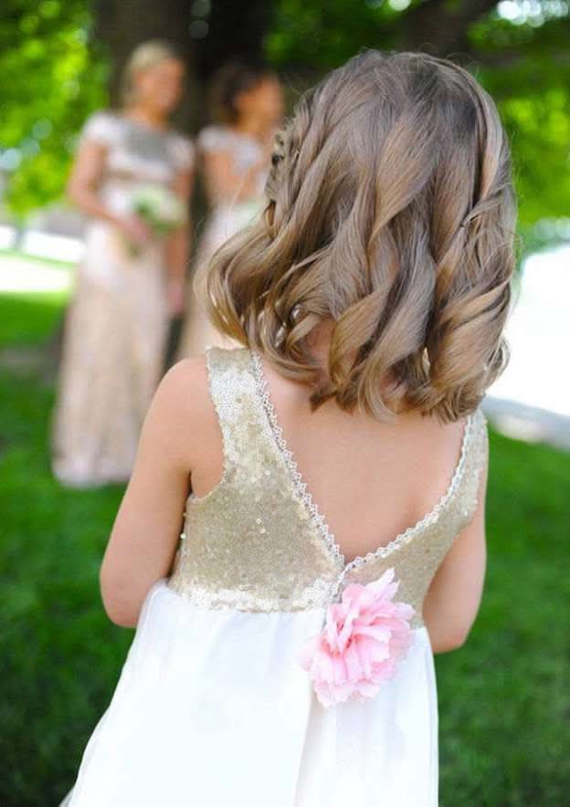 Charming Tulle Scoop Neck Floor-Length A-line Flower Girl Dress with Sequins BM bride