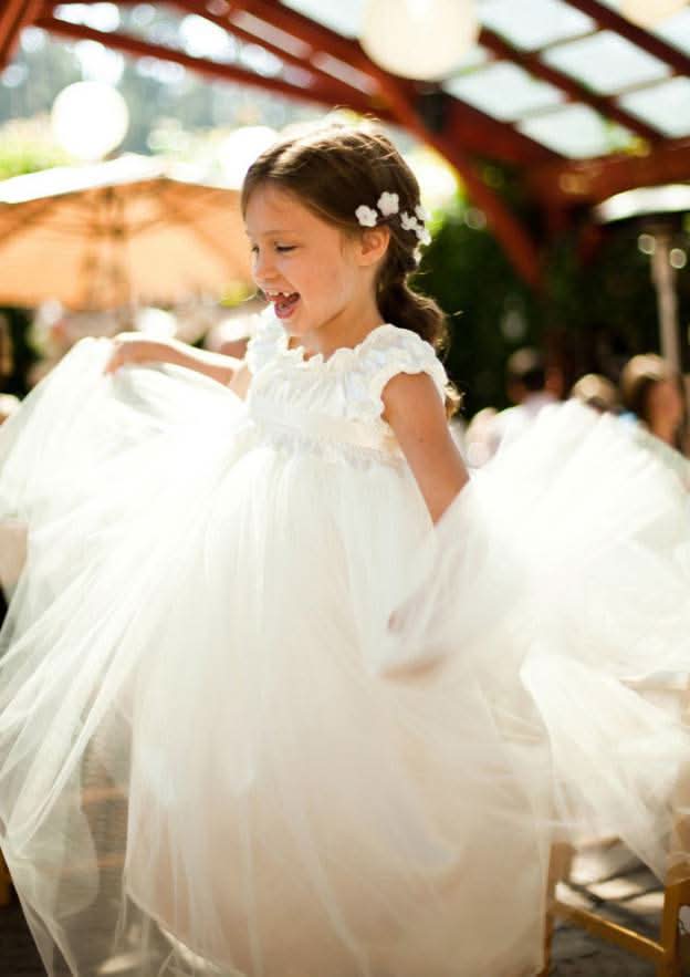 Lovely Tulle Bateau Neck Ankle-Length A-line Flower Girl Dress with Bandage BM bride