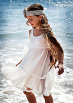 Elegant Chiffon Bateau Neck Knee-Length A-line Flower Girl Dress BM bride