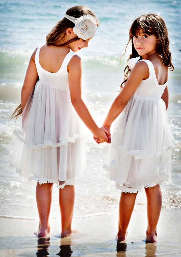 Elegant Chiffon Bateau Neck Knee-Length A-line Flower Girl Dress BM bride