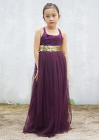 Stylish Tulle Square Neckline Floor-Length A-line Flower Girl Dress with Sequins/Paillettes BM bride