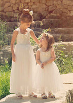 Lovely Chiffon Sweetheart Neck Ankle-Length A-line Flower Girl Dress with Bowknot BM bride
