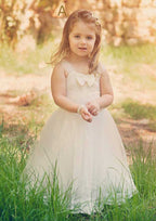 Lovely Chiffon Sweetheart Neck Ankle-Length A-line Flower Girl Dress with Bowknot BM bride