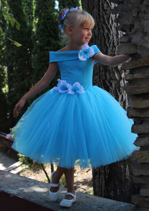 Charming Tulle Bateau Neck Knee-Length Ball Gown Flower Girl Dress with Appliqued BM bride