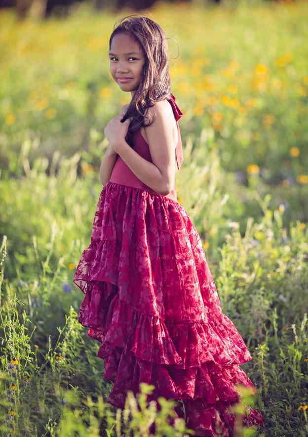 Charming Lace Square Neckline Floor-Length A-line Flower Girl Dress with Ruffles BM bride