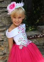 Lovely Tulle Bateau Neck Knee-Length Ball Gown Flower Girl Dress with Appliqued BM bride