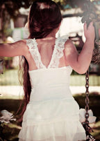 Graceful Chiffon Sweetheart Neck Ankle-Length A-line Flower Girl Dress with Lace BM bride