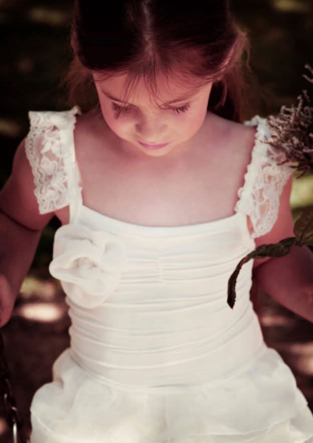 Graceful Chiffon Sweetheart Neck Ankle-Length A-line Flower Girl Dress with Lace BM bride