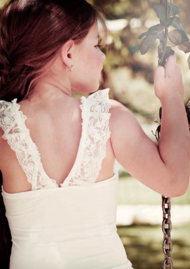 Graceful Chiffon Sweetheart Neck Ankle-Length A-line Flower Girl Dress with Lace BM bride