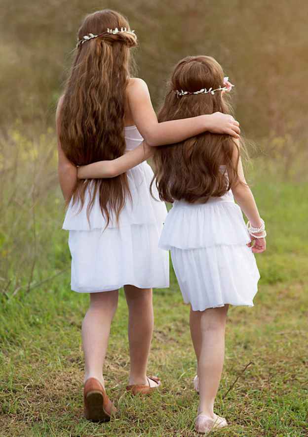 Sweet Chiffon Square Neckline Short/Mini A-line Flower Girl Dress with Sequins BM bride