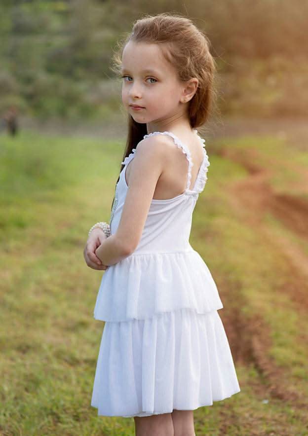 Sweet Chiffon Square Neckline Short/Mini A-line Flower Girl Dress with Sequins BM bride