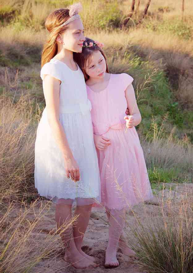 Lovely Tulle Bateau Neck Knee-Length A-line Flower Girl Dress with Beading BM bride