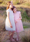 Lovely Tulle Bateau Neck Knee-Length A-line Flower Girl Dress with Beading BM bride