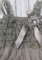 Lovely Tulle Square Neckline Tea-Length A-line Flower Girl Dress with Lace BM bride