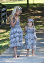 Lovely Tulle Square Neckline Tea-Length A-line Flower Girl Dress with Lace BM bride