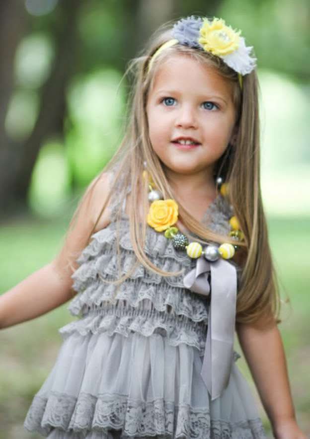 Lovely Tulle Square Neckline Tea-Length A-line Flower Girl Dress with Lace BM bride