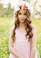 Charming Chiffon Scoop Neck Knee-Length A-line Flower Girl Dress with Pleating BM bride