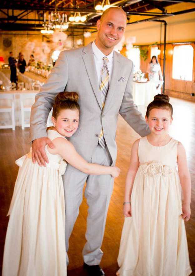 Elegant Satin Bateau Neck Floor-Length A-line Flower Girl Dress with Appliqued BM bride