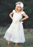 Stylish Lace Square Neckline Ankle-Length A-line Flower Girl Dress with Appliqued BM bride