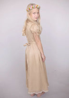 Elegant Lace Bateau Neck Ankle-Length A-line Flower Girl Dress with Waistband BM bride