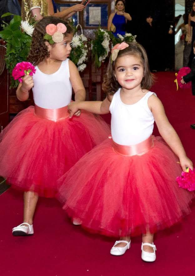 Sweet Tulle Bateau Neck Tea-Length A-line Flower Girl Dress BM bride