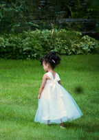 Lovely Tulle Sweetheart Neck Ankle-Length A-line Flower Girl Dress with Bowknot BM bride