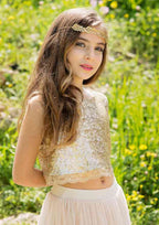 Elegant Tulle Bateau Neck Floor-Length A-line Flower Girl Dress with Bodice BM bride