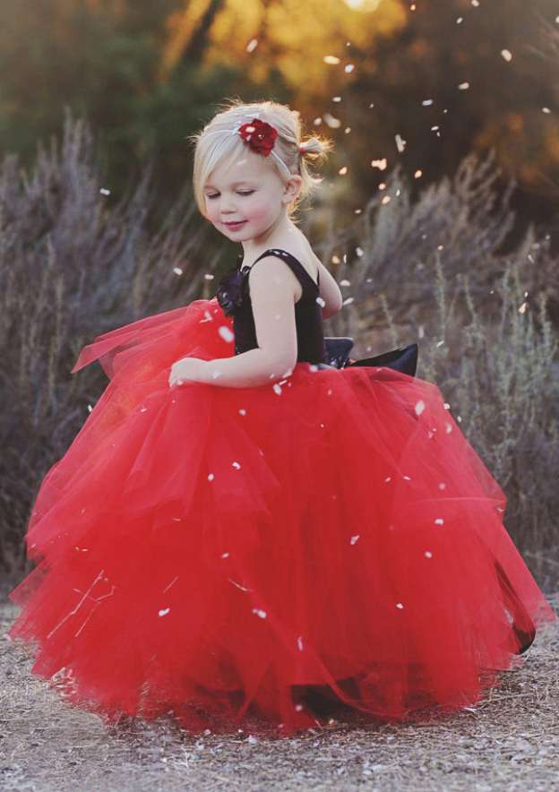 Charming Tulle Square Neckline Floor-Length A-line Flower Girl Dress with Waistband BM bride