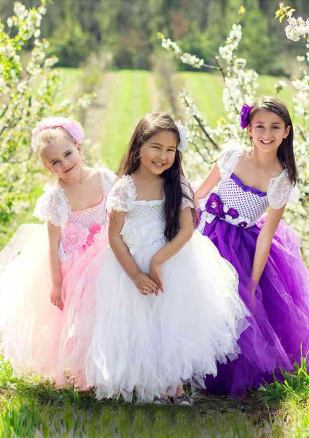 Graceful Tulle Square Neckline Ankle-Length A-line Flower Girl Dress with Appliqued BM bride