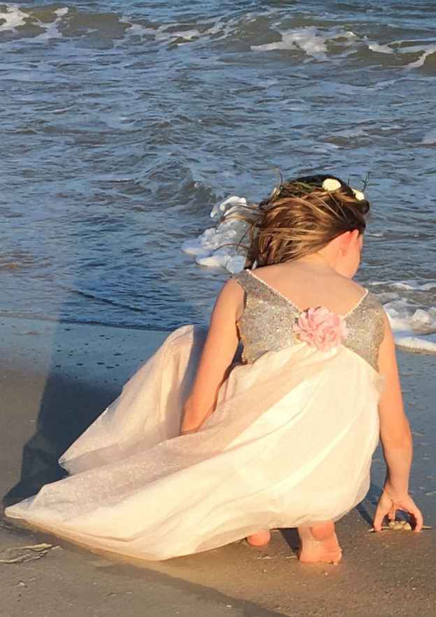 Sweet Chiffon Bateau Neck Ankle-Length A-line Flower Girl Dress with Sequins BM bride