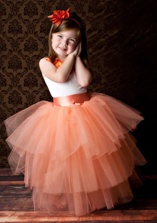 Graceful Tulle Bateau Neck Floor-Length A-line Flower Girl Dress with Appliqued BM bride