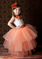 Graceful Tulle Bateau Neck Floor-Length A-line Flower Girl Dress with Appliqued BM bride