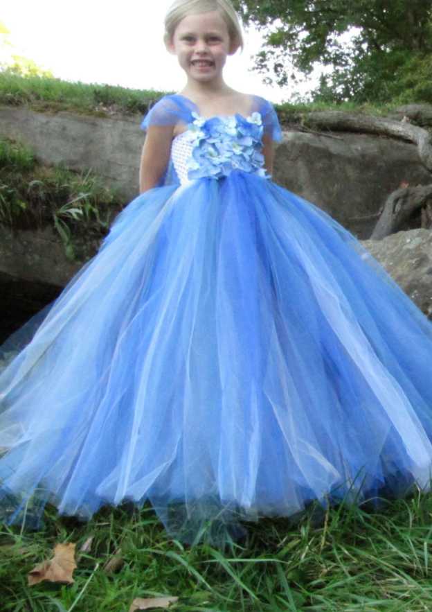 Graceful Tulle Square Neckline Floor-Length A-line Flower Girl Dress with Appliqued BM bride