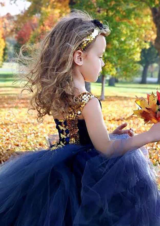 Stunning Tulle One-Shoulder Floor-Length A-line Flower Girl Dress with Sequins BM bride