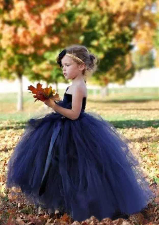 Stunning Tulle One-Shoulder Floor-Length A-line Flower Girl Dress with Sequins BM bride