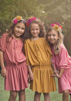 Elegant Jersey Bateau Neck Short/Mini A-line Flower Girl Dress with Pleated BM bride