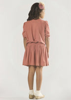 Elegant Jersey Bateau Neck Short/Mini A-line Flower Girl Dress with Pleated BM bride