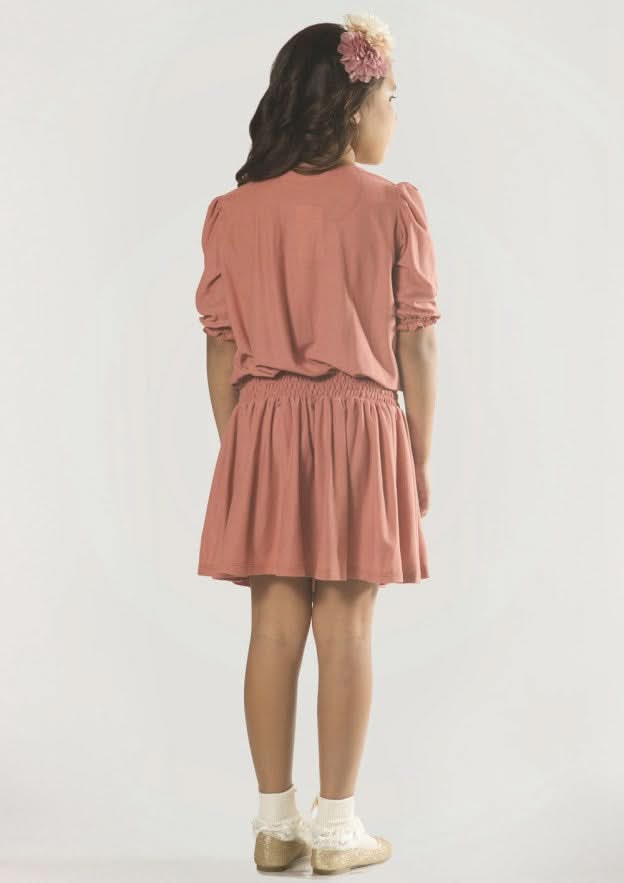 Elegant Jersey Bateau Neck Short/Mini A-line Flower Girl Dress with Pleated BM bride