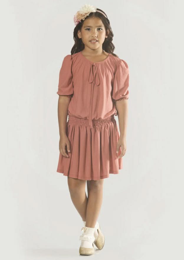 Elegant Jersey Bateau Neck Short/Mini A-line Flower Girl Dress with Pleated BM bride