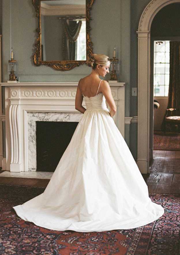 Lace Ball Gown with Scalloped Neckline, Sleeveless Design, and Court Train in Taffeta BM bride