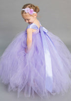 Stylish Sleeveless Square Neckline Tulle A-line Flower Girl Dress with Appliqued (Floor-Length) BM bride