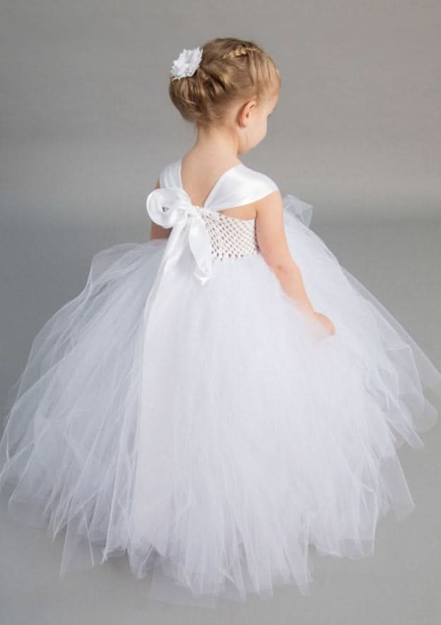 Ankle-Length Taffeta Wedding Party Dress with Rhinestone Accents - A-line/Princess Scoop Neck Flower Girl Dress BM bride