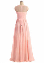 Floor-Length Chiffon Bridesmaid Dress, A-Line/Princess Style, Sweetheart Neck, Sleeveless BM bride