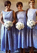 Asymmetrical Lace Bridesmaid Dress, A-Line/Princess Cut, Bateau Neck, Sleeveless, With Pleats BM bride